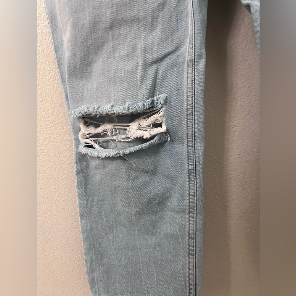 Abercrombie & Fitch Curve Love The Ankle Straight Ultra Hi Rise Jeans Blue Sz 4s - Picture 4 of 11
